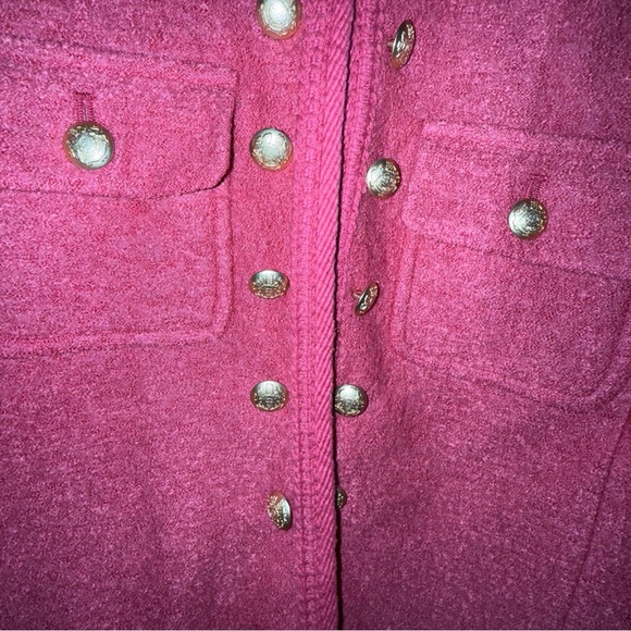 Talbots Women's Coral Blazer with Gold Buttons - Picture 3 of 11
